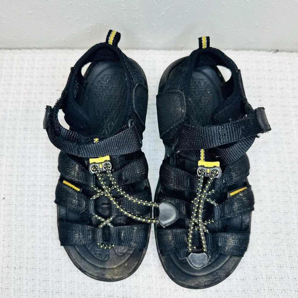 Keen Kids Newport H2 Sandals Waterproof Black Summer‎ Travel Hiking Fish -sz 2